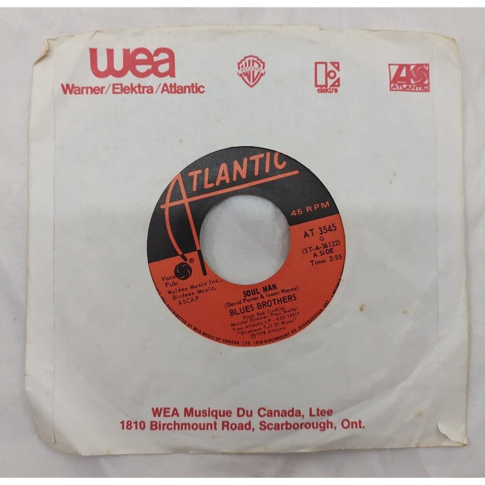 Blues Brothers – Soul Man 7” Atlantic AT-3545 Canada 1978